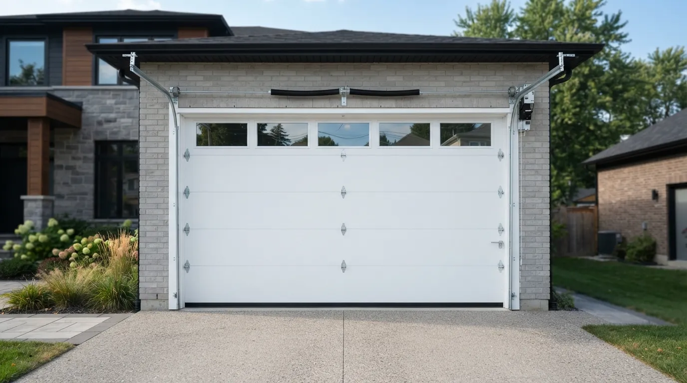 New residential garage door installed on an Evanston Illinois home