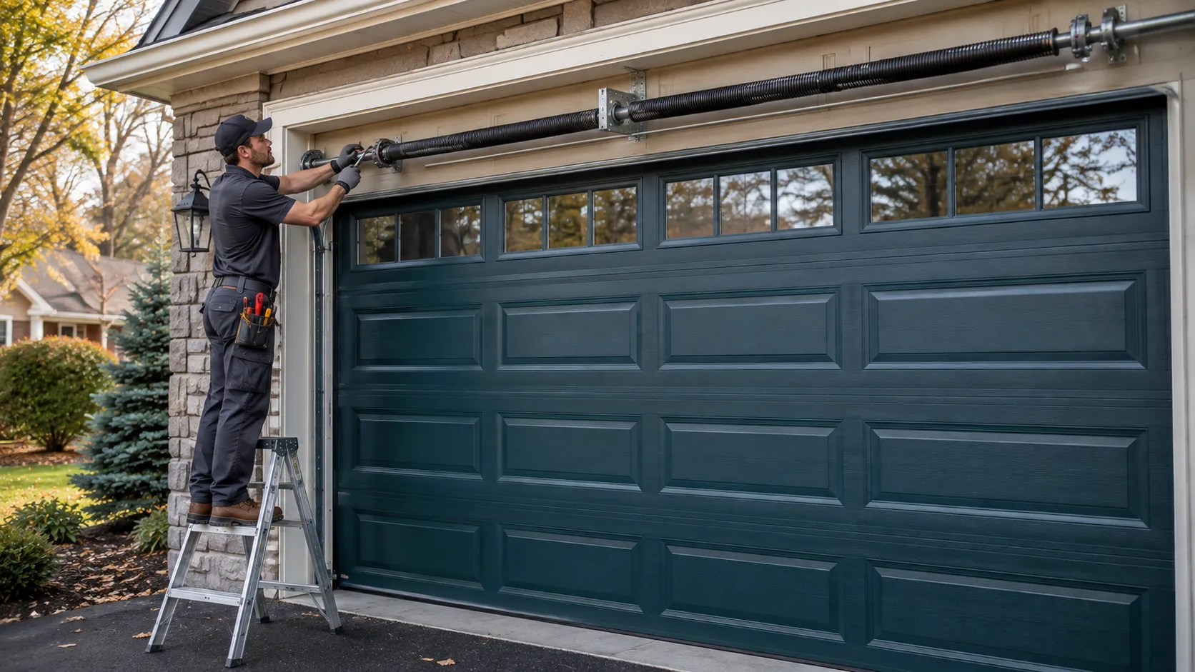 Garage door work on a home in Evanston